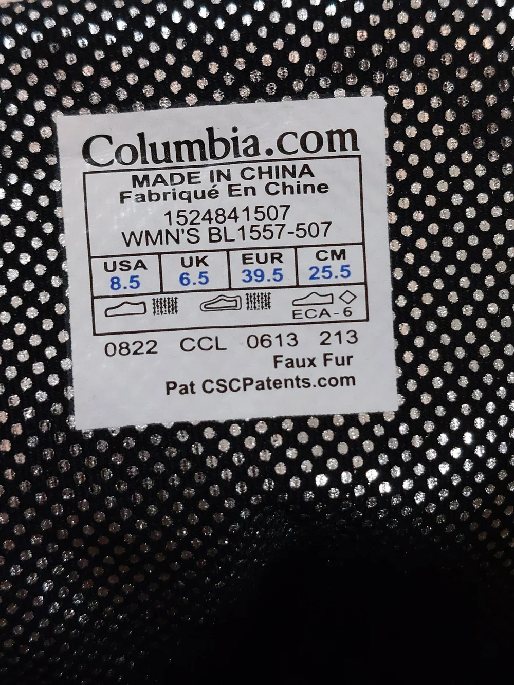 Columbia Purple Quilted Lace-Up Winter Boots with Faux Fur Trim Size 8.5